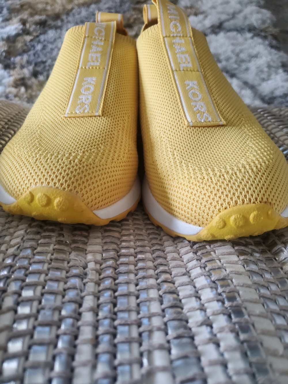Michael Kors Women’s Slip-On Knit Trainer in Yellow - Picture 5 of 9